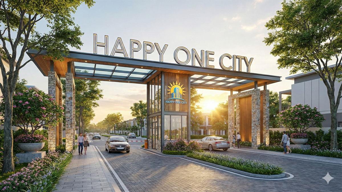 Cổng chào dự án Happy One City Hóc Môn
