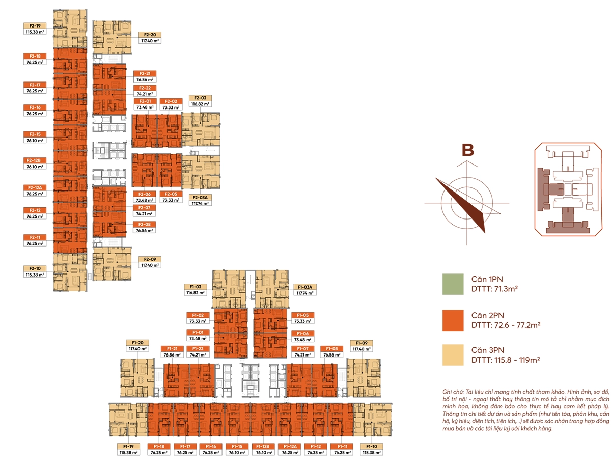 Sơ đồ mặt bằng tầng điển hình từ tầng 4 đến 19 chung cư The Flame Vine Hinode – Thiết kế căn hộ tối ưu từ CĐT WTO.