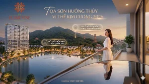 Phối cảnh phong thủy "Tọa Sơn Hướng Thủy" căn hộ The Flame Vine Hinode – Nguồn CĐT WTO.